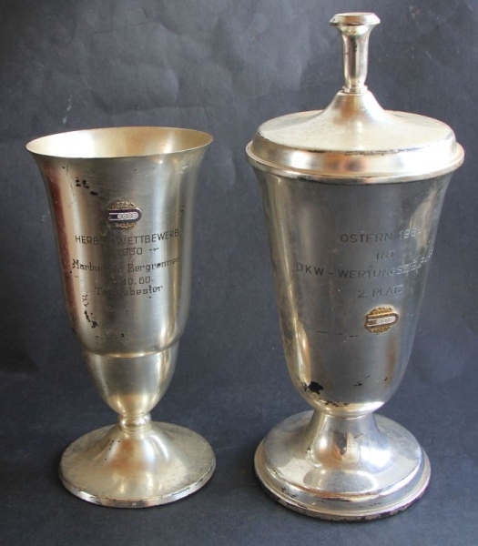 DKW Winner's Cups Scoring Finish and Marburger Hillrace 1960 two cups (6202)